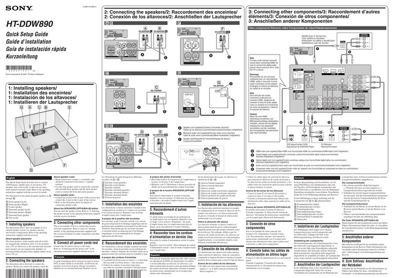Sony HT-DDW890 User manual