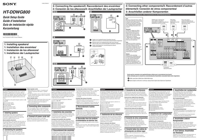 Sony HT-DDWG800 User manual