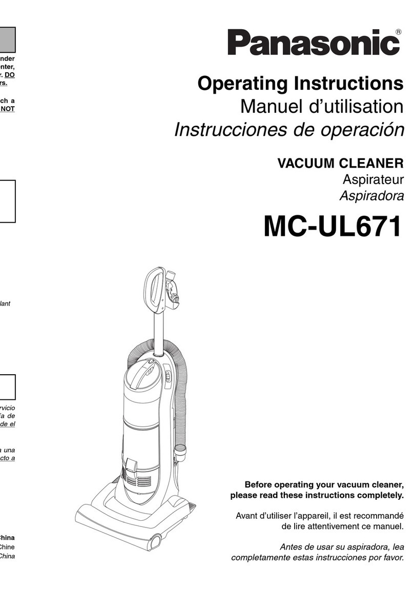 Panasonic MCUL671 - UPRIGHT VAC - MULTI LANGUAGE operating instructions Panasonic MCUL671 - UPRIGHT VAC - MULTI LANGUAGE operating instructions