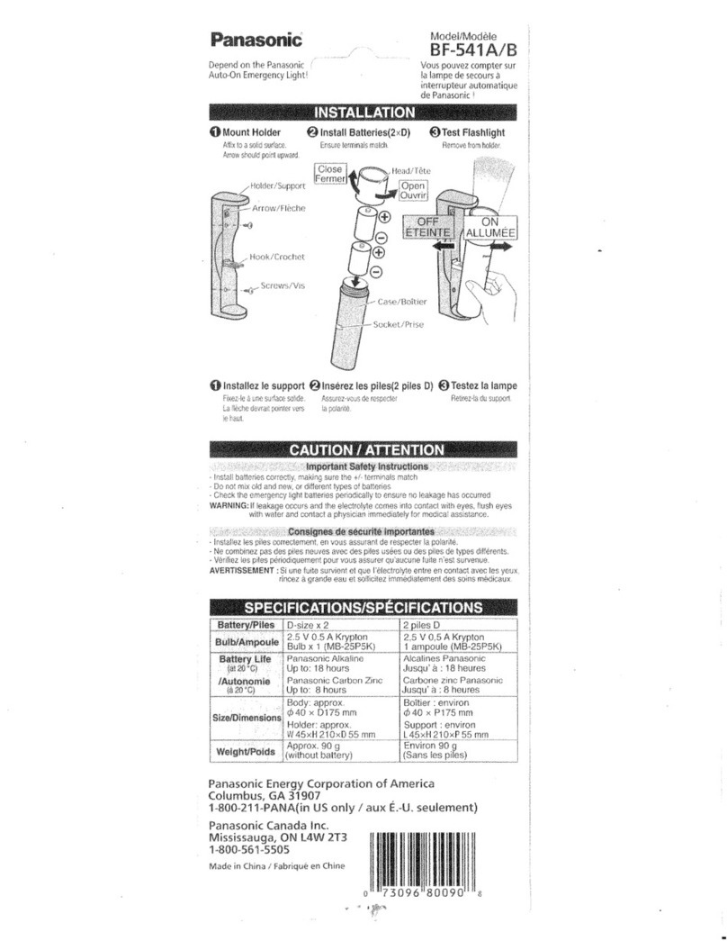 Panasonic BF-541A/K User manual Panasonic BF-541A/K User manual