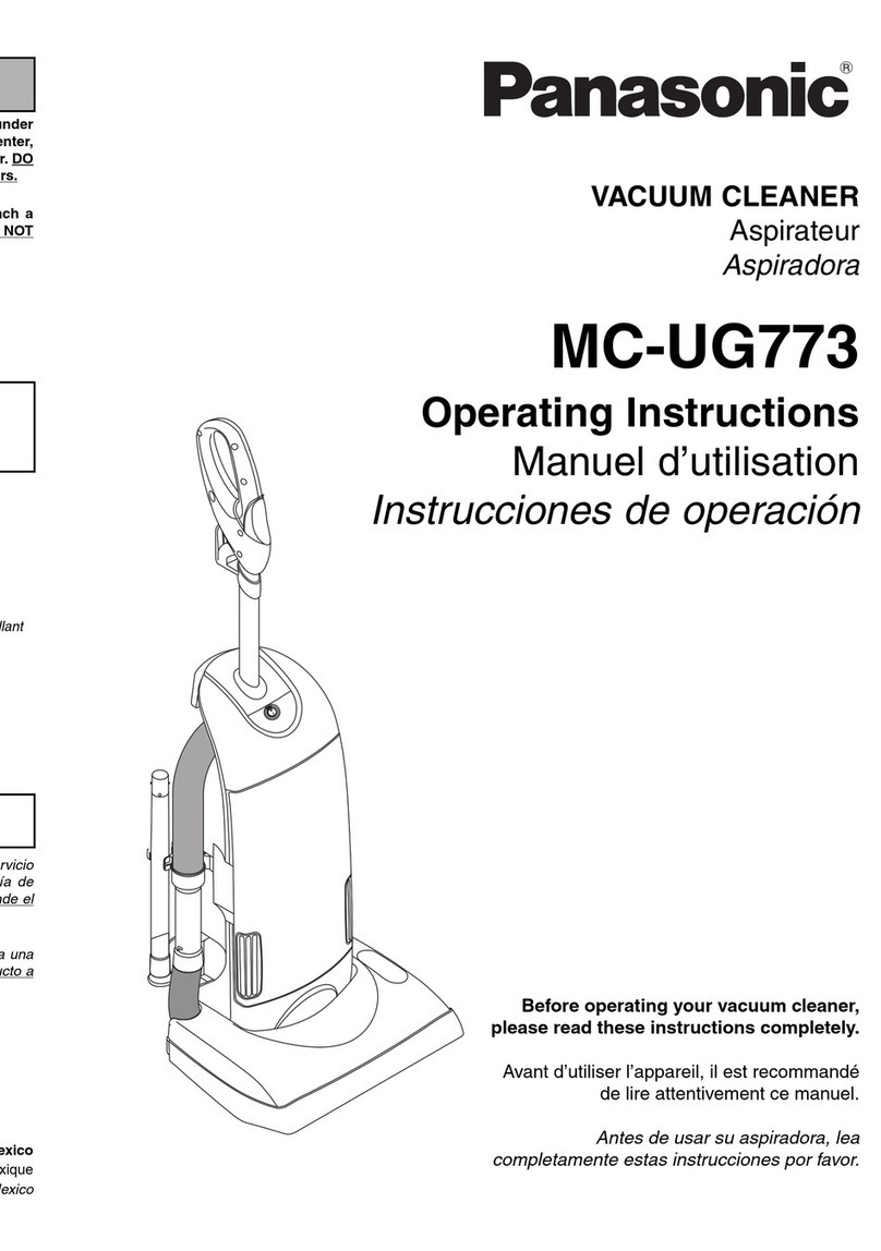 Panasonic MCUG773 - UPRIGHT VACUUM - MULTI LANGUAGE operating instructions