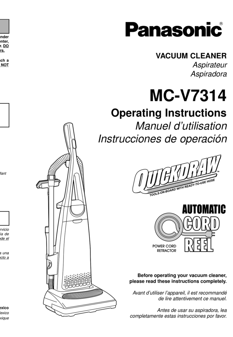 Panasonic MCV7314 - UPRIGHT VACUUM-MULTI-LANG User manual