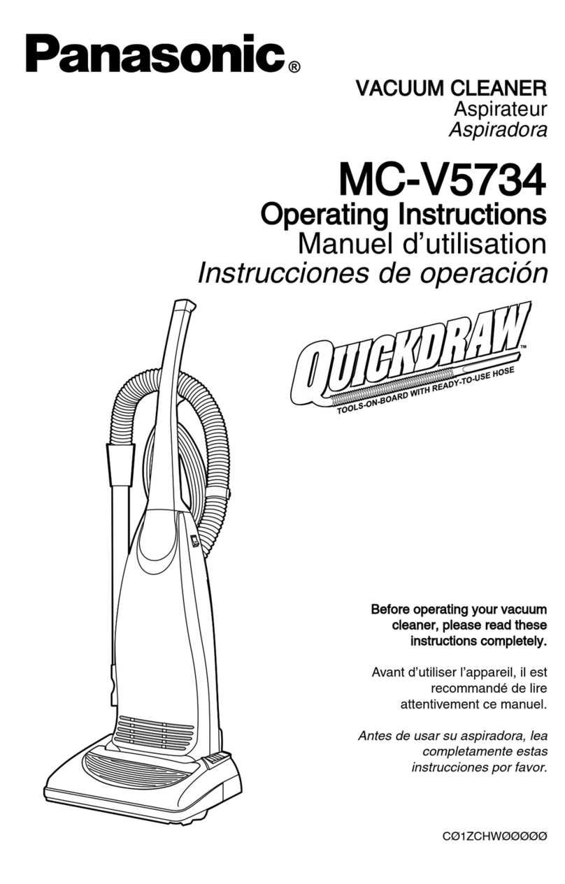 Panasonic MCV5734 - UPRIGHT VACUUM User manual Panasonic MCV5734 - UPRIGHT VACUUM User manual