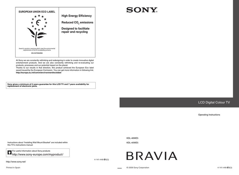 Sony bravia KDL-40WE5 User manual