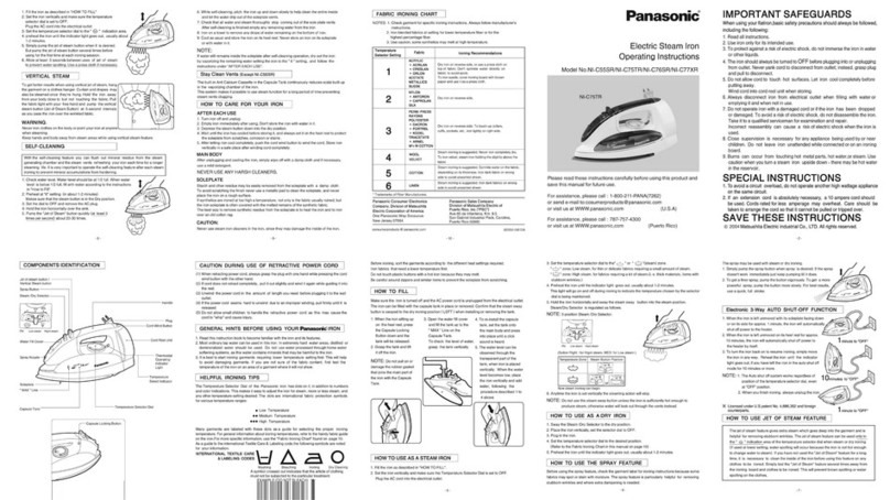 Panasonic NI-C77XR operating instructions