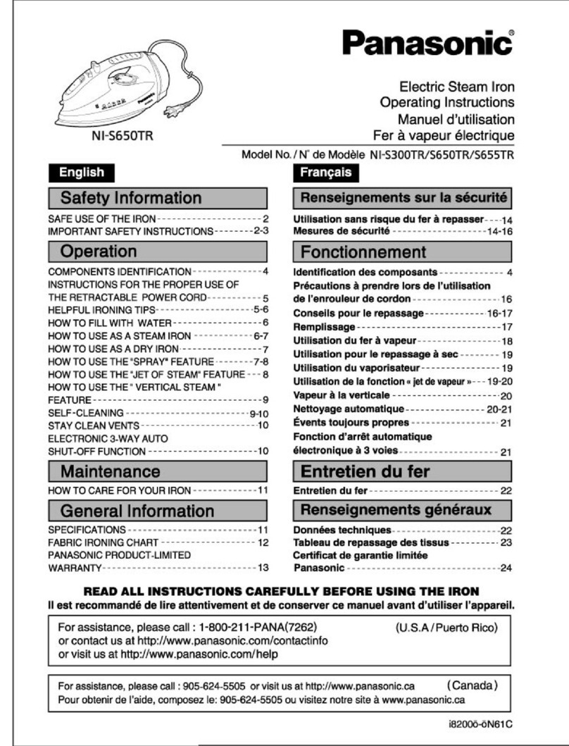 Panasonic NI-S300TR operating instructions