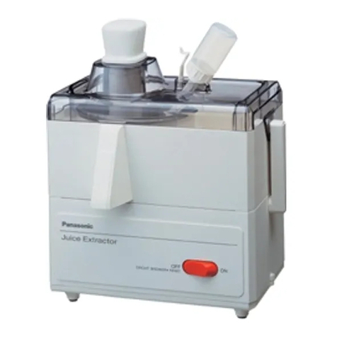 Panasonic MJ66PR - JUICE EXTRACTOR operating instructions