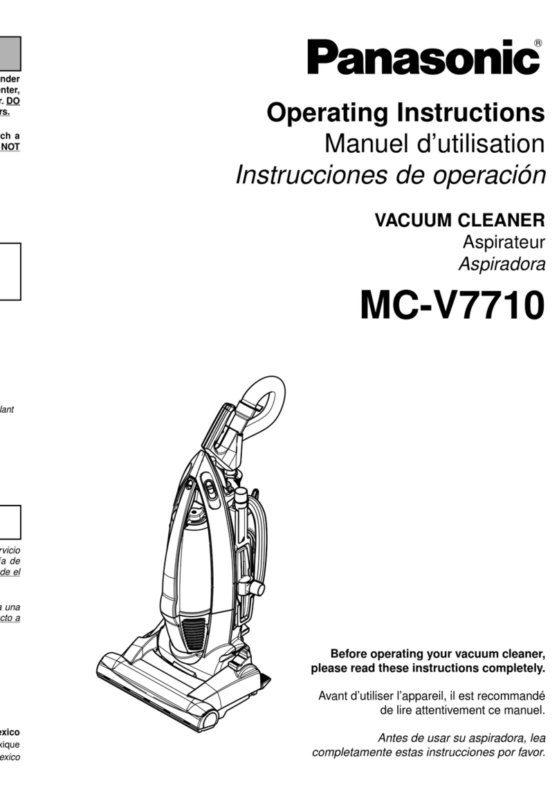 Panasonic MCV7710 - UPRIGHT VACUUM-MULTI-LANG operating instructions