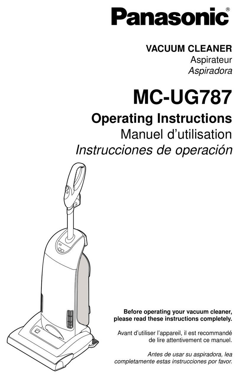 Panasonic MCUG787 - PLATINUM UPRIGHT VACUUM operating instructions Panasonic MCUG787 - PLATINUM UPRIGHT VACUUM operating instructions