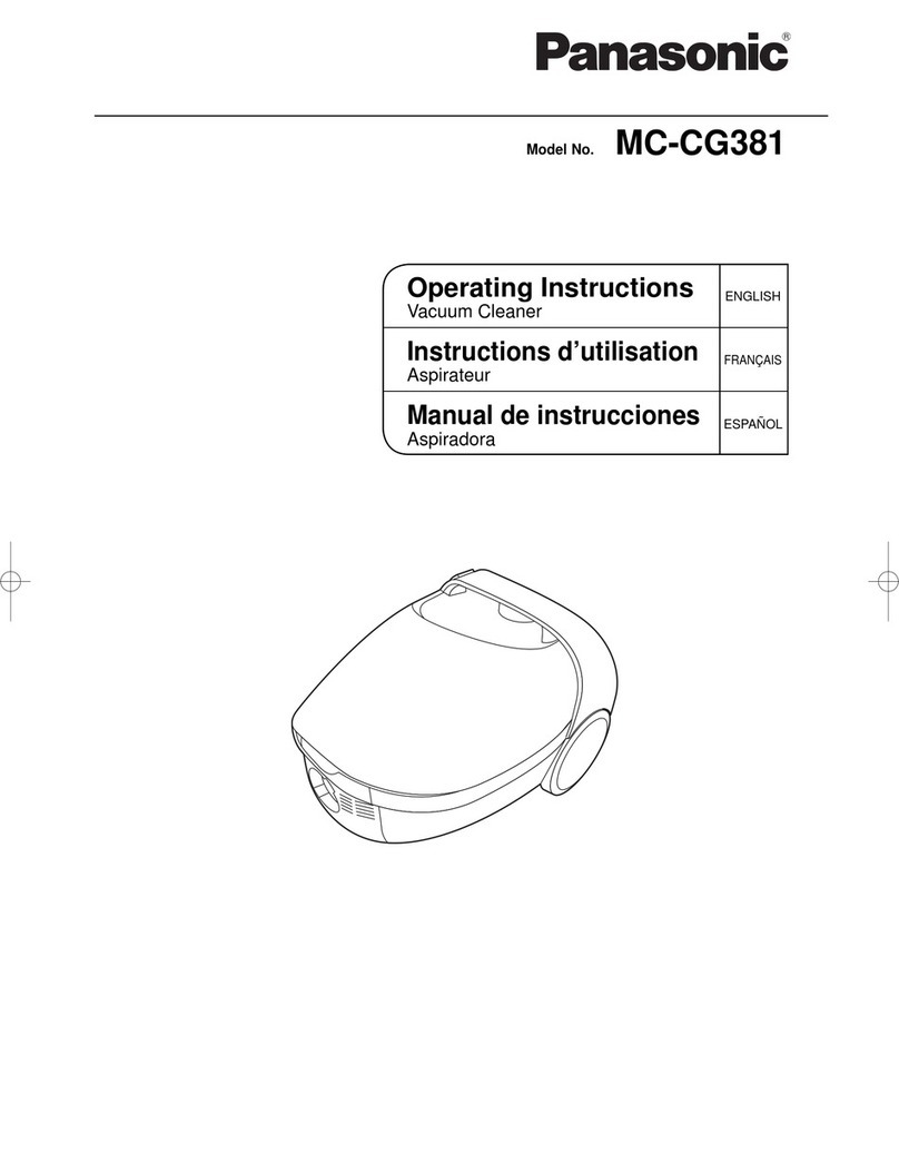 Panasonic MCCG381 - CANISTER VACUUM - MULTI LANGUAGE User manual