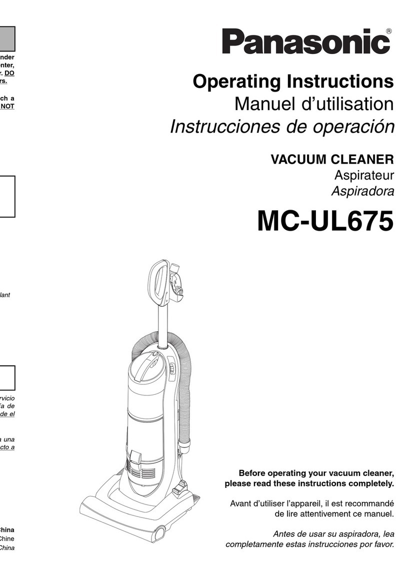 Panasonic MCUL675 - UPRIGHT VAC - MULTI LANGUAGE User manual
