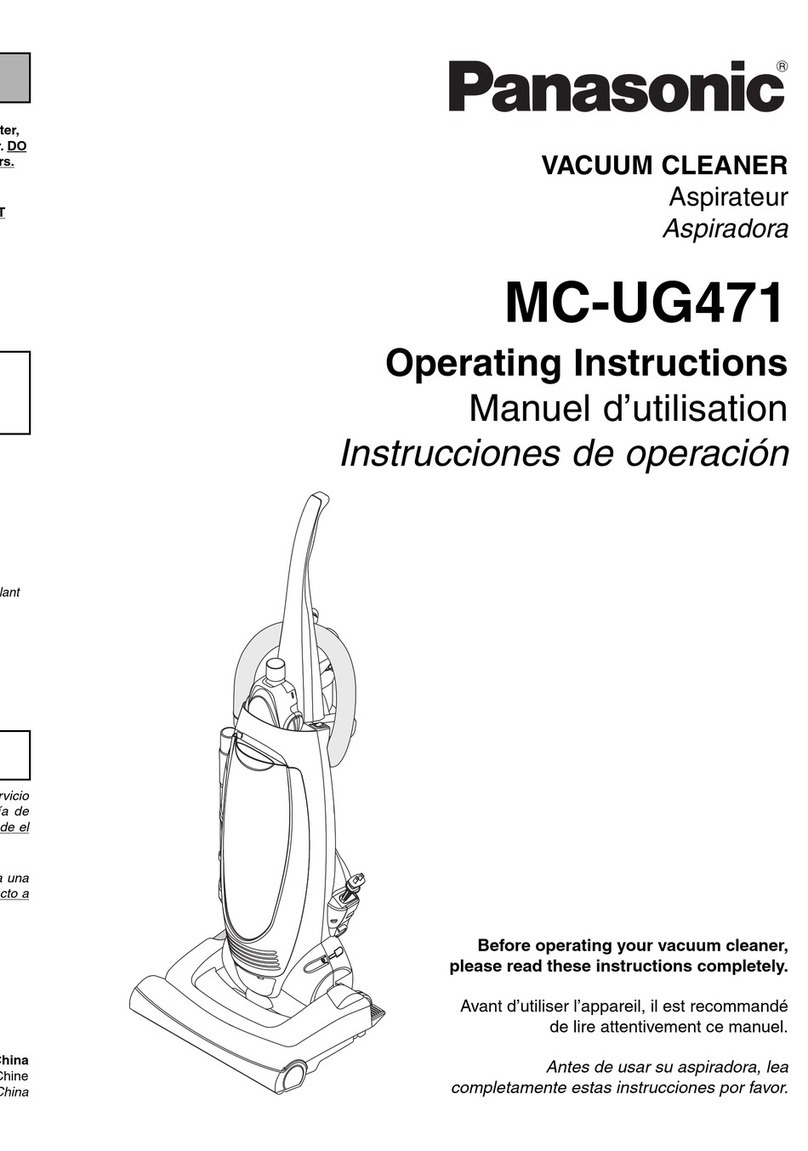 Panasonic MCUG471 - UPRIGHT VAC - MULTI LANGUAGE operating instructions Panasonic MCUG471 - UPRIGHT VAC - MULTI LANGUAGE operating instructions