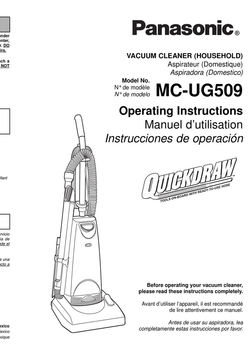 Panasonic MCUG509 - UPRIGHT VACUUM - MULTI LANGUAGE User manual