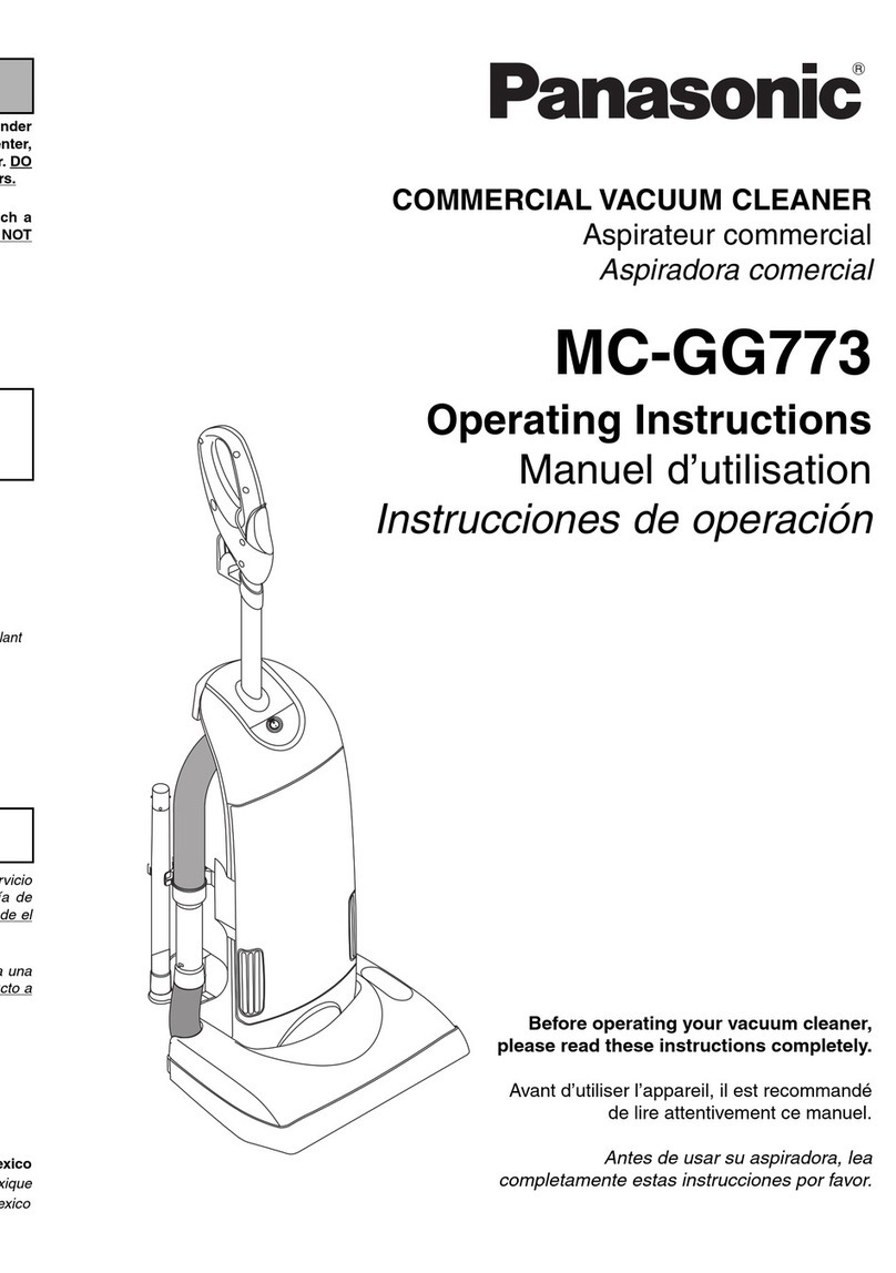 Panasonic MCGG773 - UPRIGHT VACUUM - MULTI LANGUAGE User manual