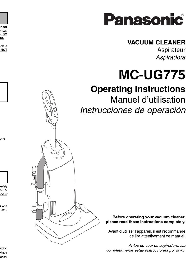 Panasonic MCUG775 - UPRIGHT VACUUM - MULTI LANGUAGE User manual