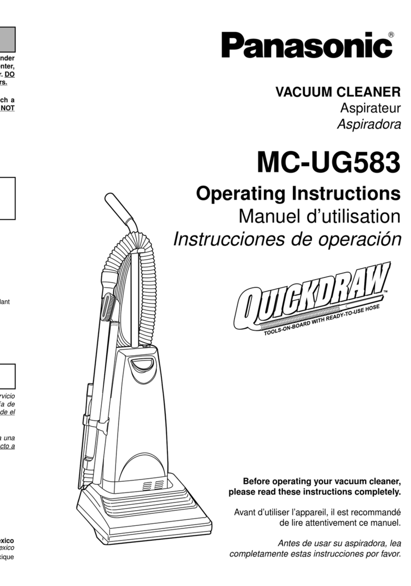 Panasonic MCUG583 - PLATINUM UPRIGHT VACUUM User manual Panasonic MCUG583 - PLATINUM UPRIGHT VACUUM User manual