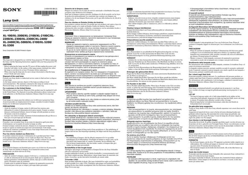Sony XL-5300 User manual