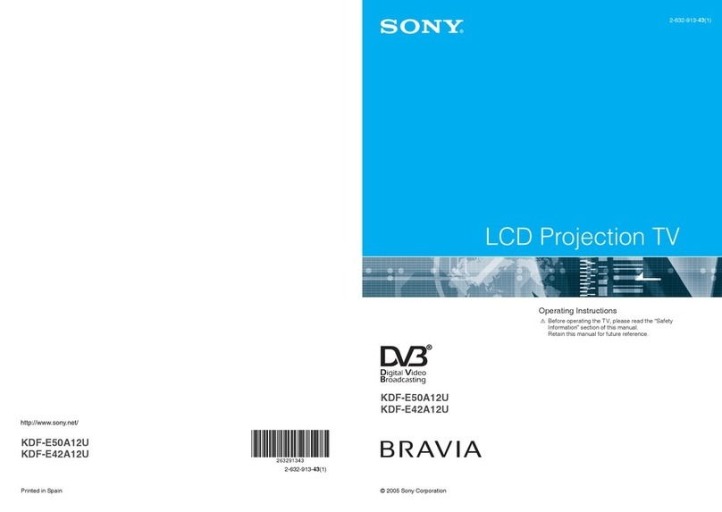 Sony Bravia KDF-E42A12U User manual