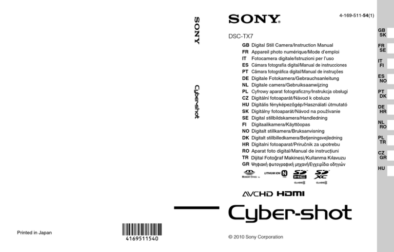 Sony DSC-TX7 - Cyber-shot Digital Still Camera User manual