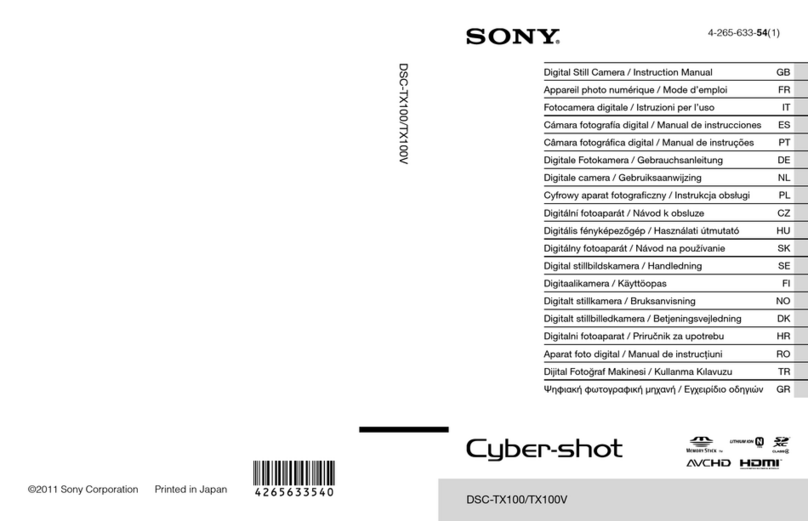 Sony Cybershot,cyber-shot dsc-tx100v instruction manual