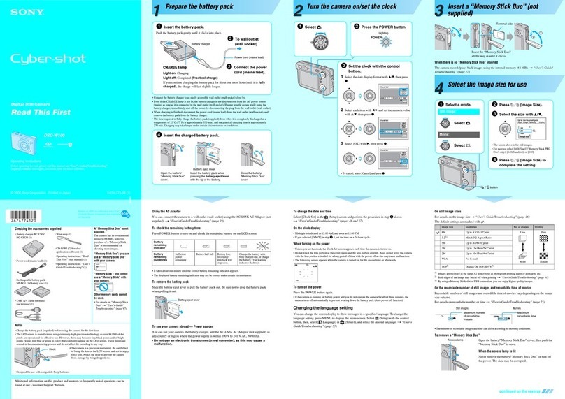 Sony Cyber-shot DSC-W100 User manual