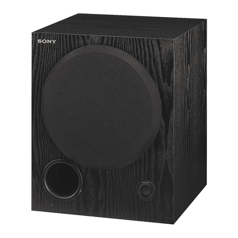Sony SA WM250 - Subwoofer - 100 Watt instruction & operation manual