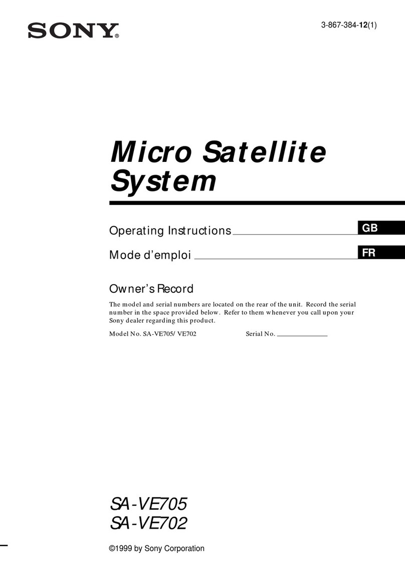 Sony SA-VE702 operating instructions