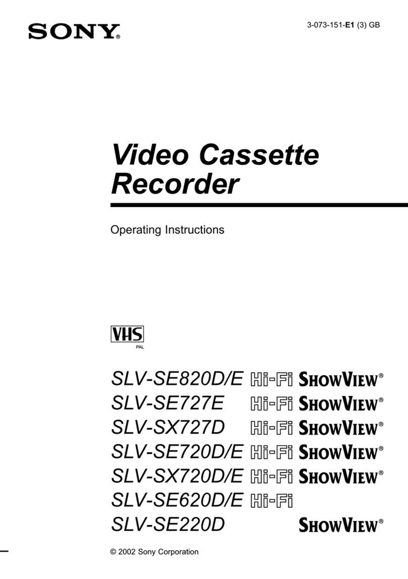 Sony SLV-SE220D ShowView User manual Sony SLV-SE220D ShowView User manual