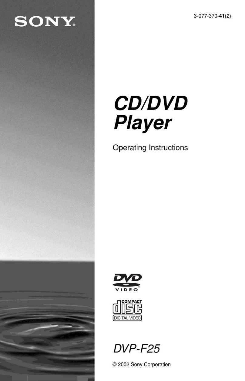 Sony DVP-F25 operating instructions