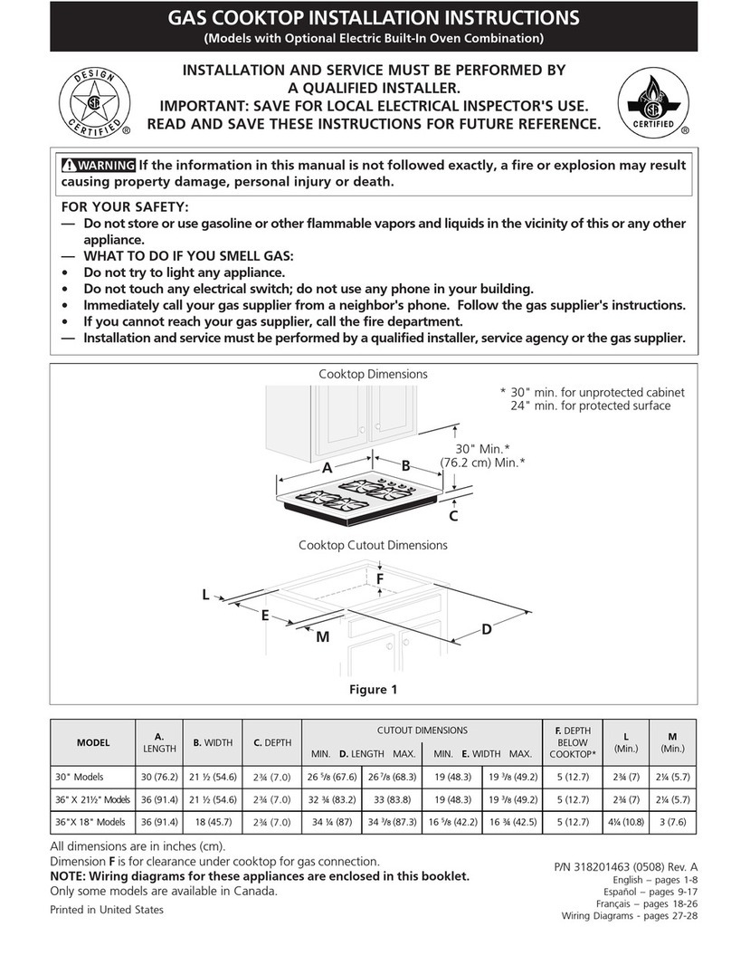 Frigidaire FGC36S7FCA User manual