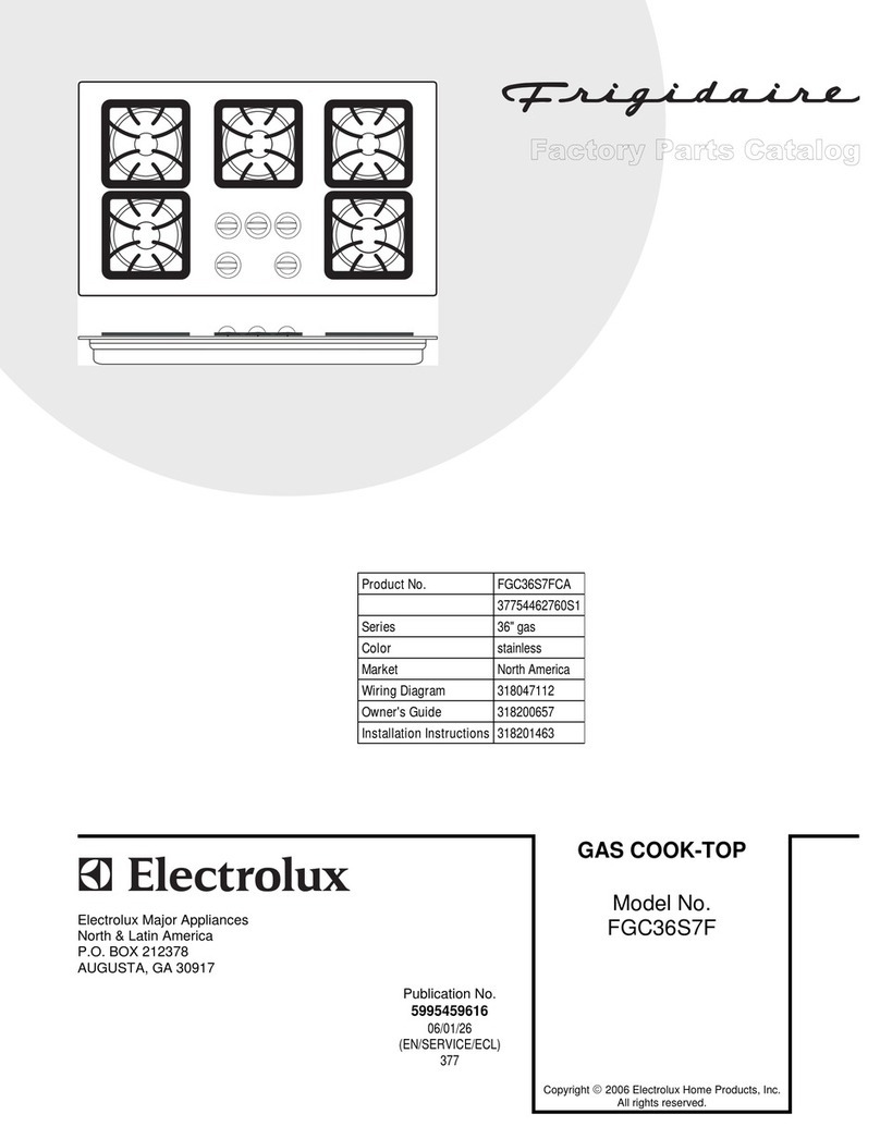 Frigidaire FGC36S7F Factory parts catalog Frigidaire FGC36S7F Factory parts catalog