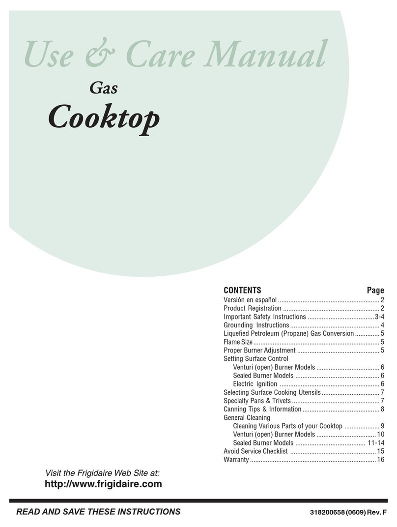 Frigidaire FGC36S6ASC User manual