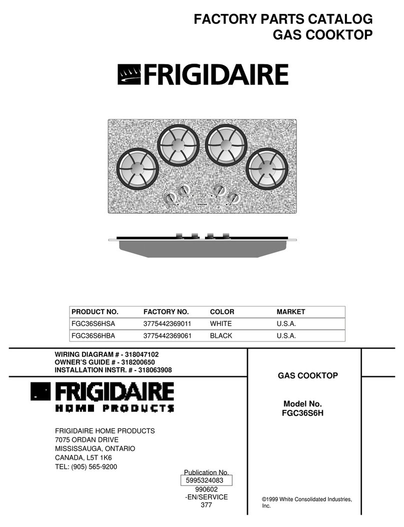 Frigidaire FGC36S6H Factory parts catalog