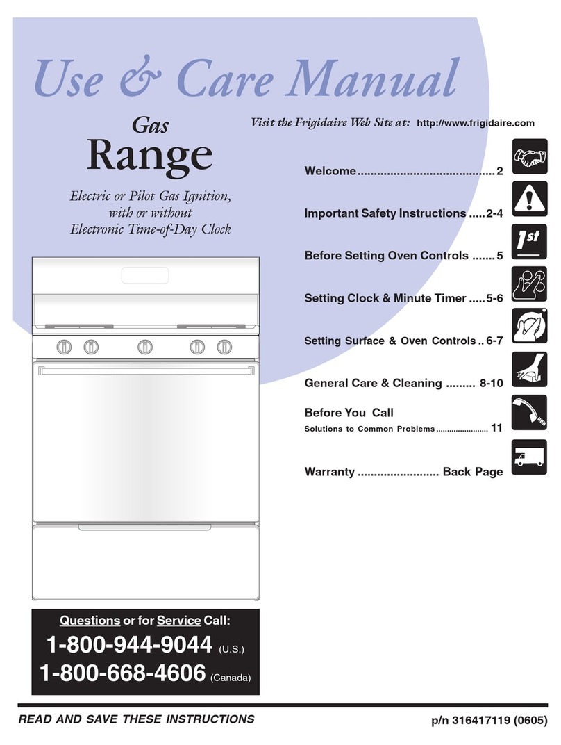 Frigidaire FGF303LW Use & care manual