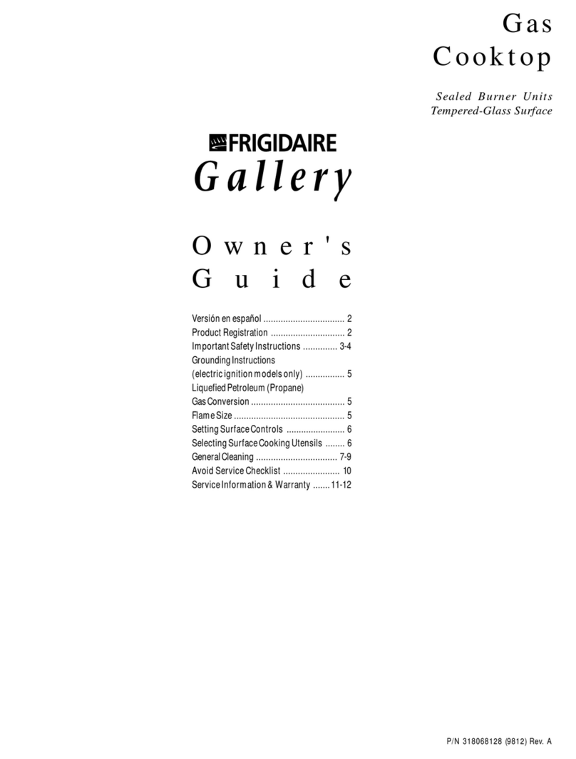 Frigidaire FGC6X9XESD User manual