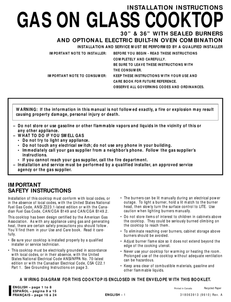 Frigidaire FGC6X9XESD User manual