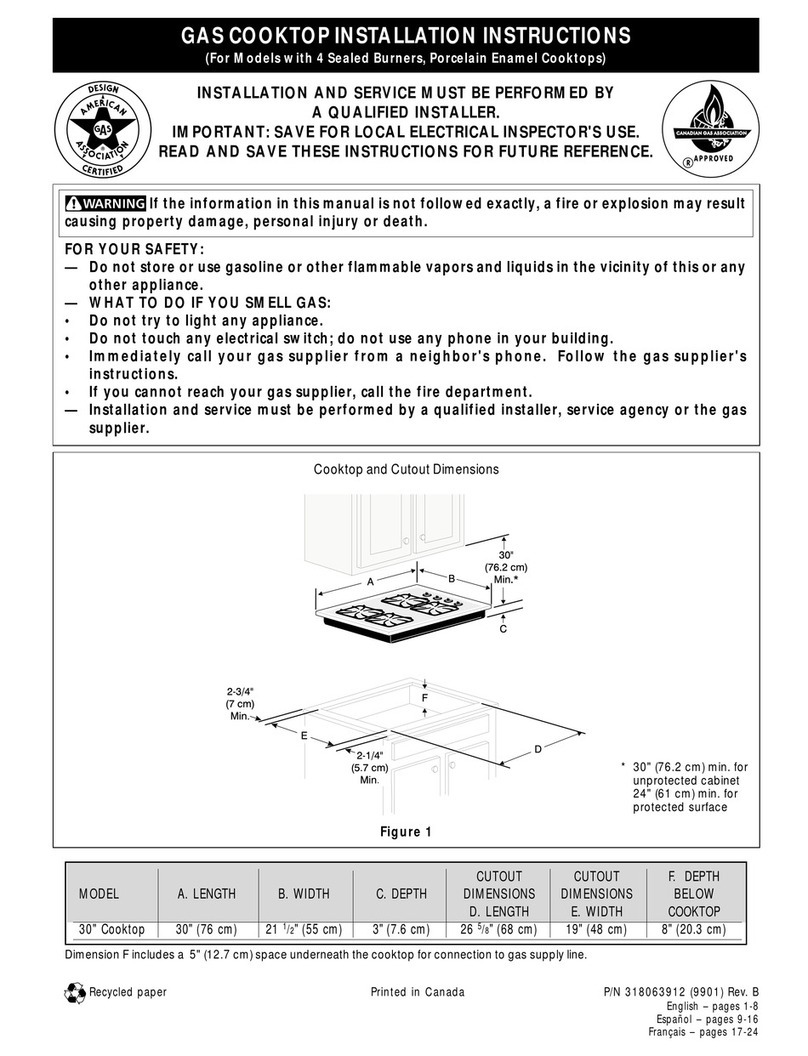 Frigidaire FGC3X4XAWE User manual