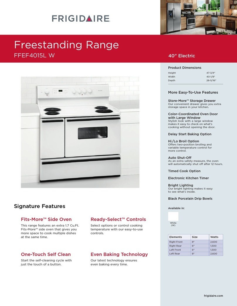 Frigidaire FFEF4015L User manual
