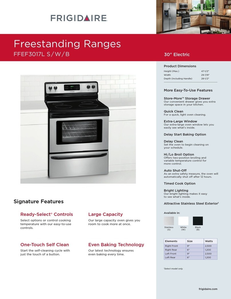 Frigidaire FFEF3017L User manual