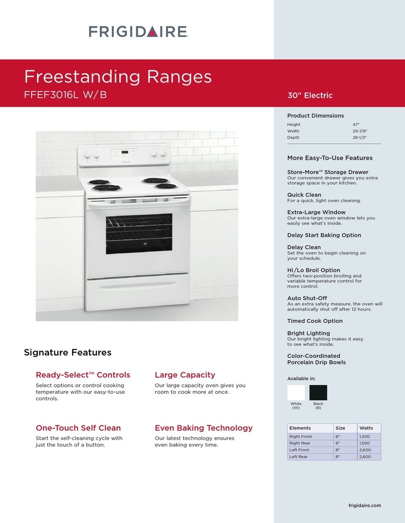Frigidaire FFEF3016L User manual Frigidaire FFEF3016L User manual
