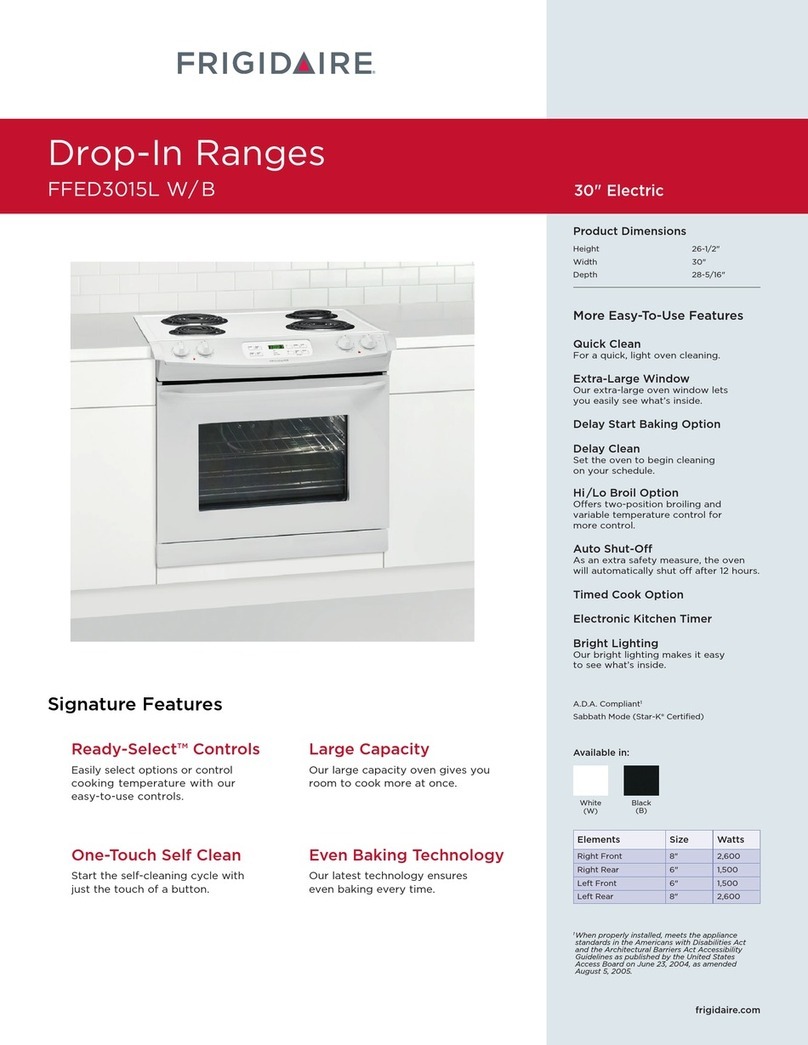 Frigidaire FFED3015L User manual Frigidaire FFED3015L User manual