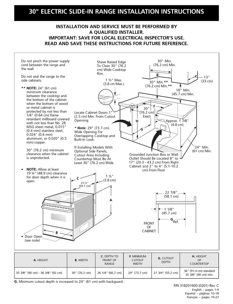 Frigidaire FES388WGCJ User manual