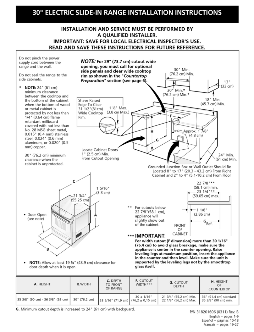 Frigidaire FES368DSC User manual Frigidaire FES368DSC User manual