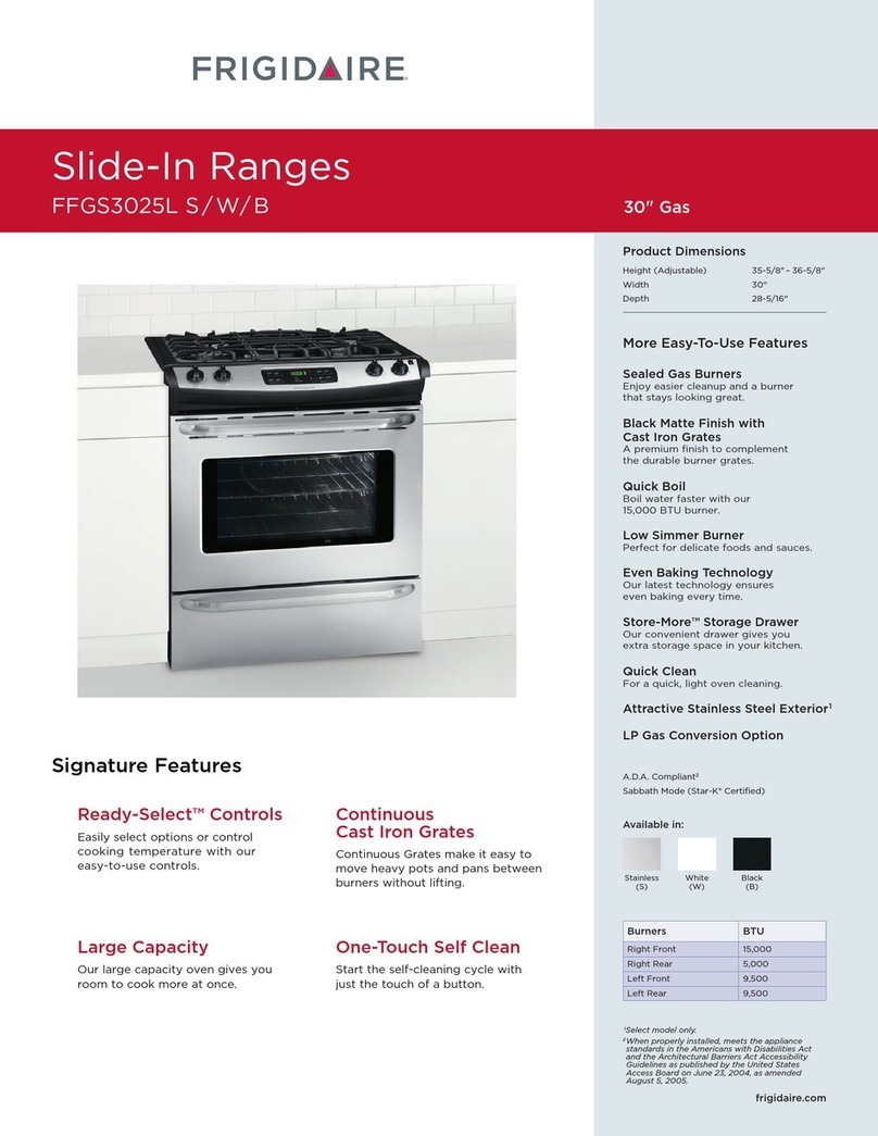 Frigidaire FFGS3025L S User manual
