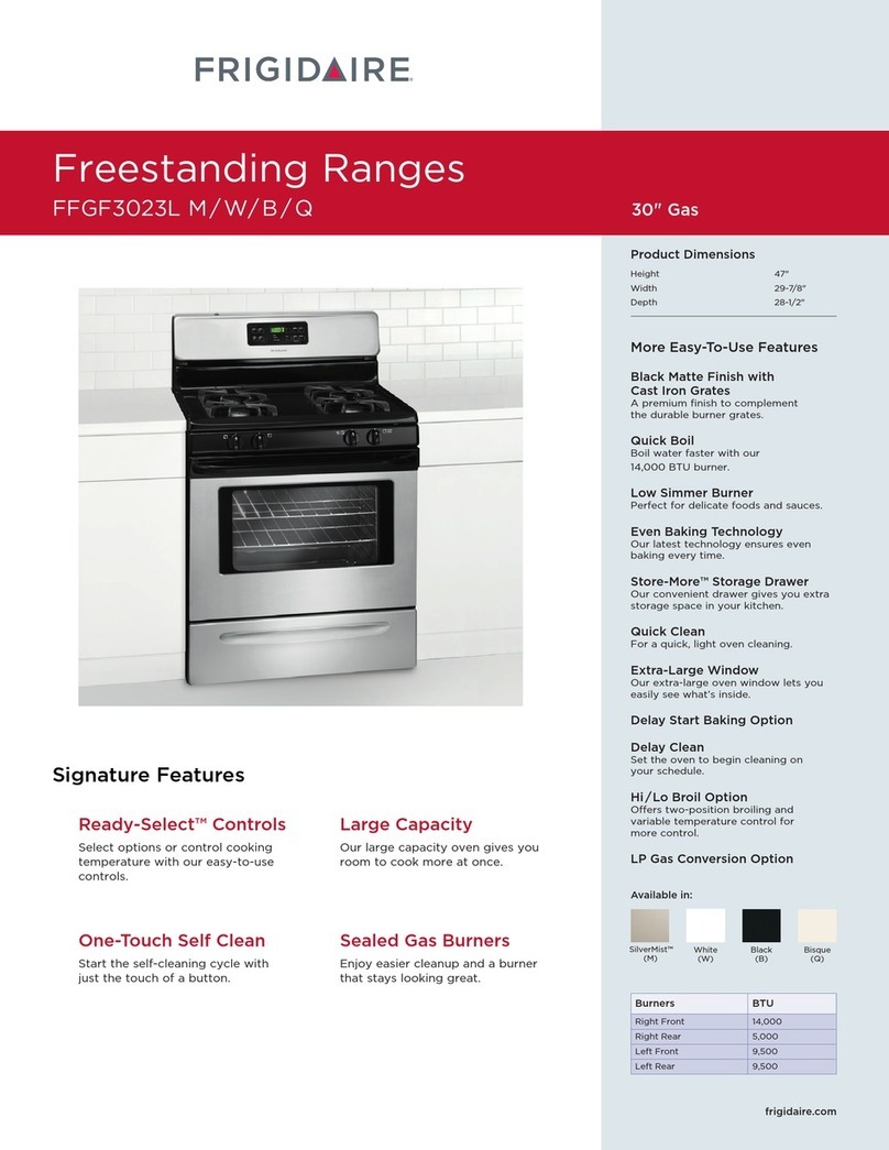Frigidaire FFGF3023L User manual