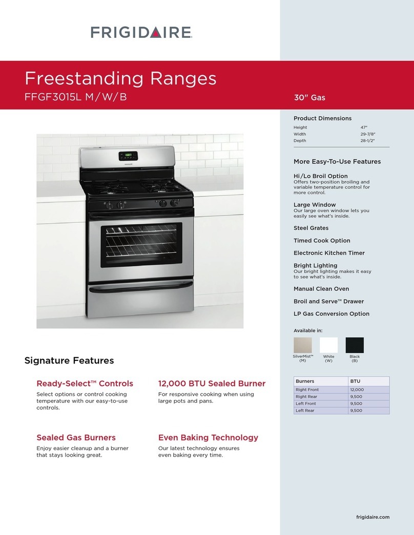 Frigidaire FFGF3015L M User manual