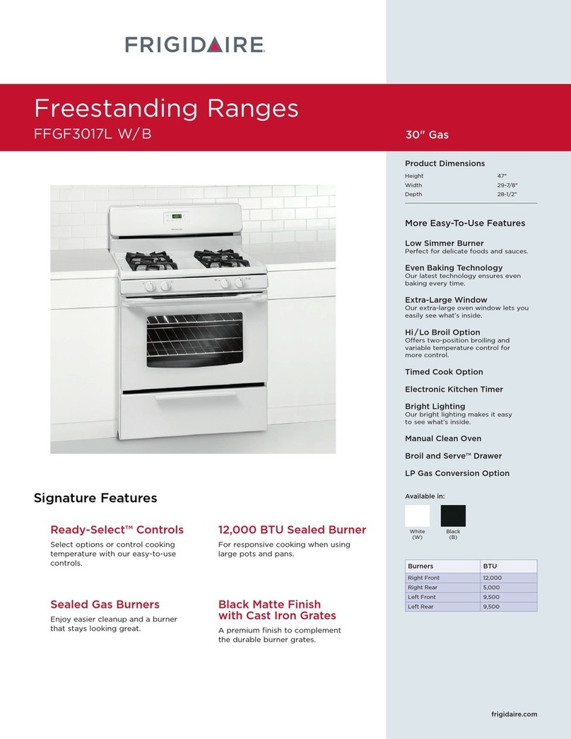 Frigidaire FFGF3017L S User manual
