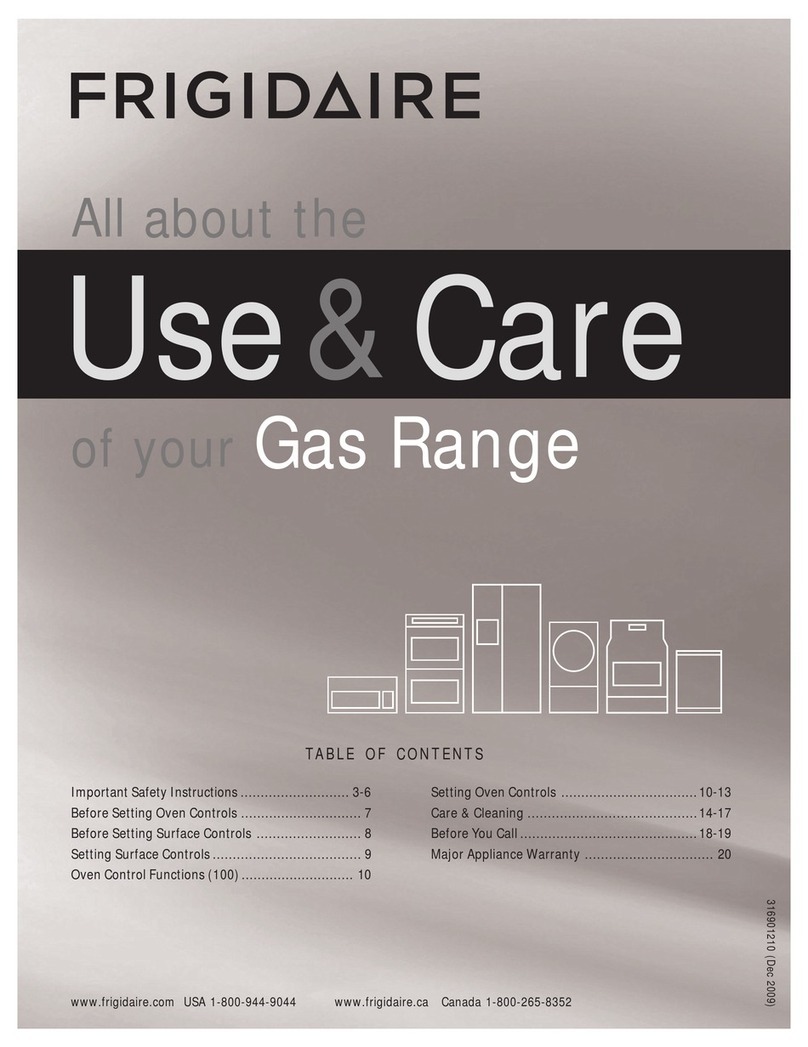 Frigidaire FFGF3011L Owner's manual