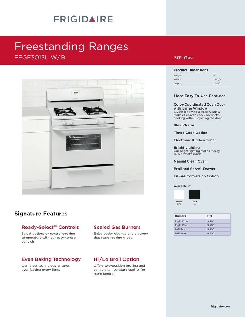 Frigidaire FFGF3013L User manual Frigidaire FFGF3013L User manual