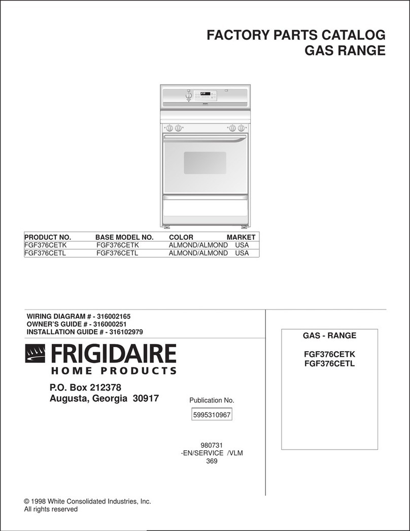 Frigidaire FGF376CETK Factory parts catalog